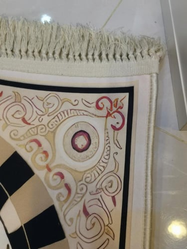 سجادة صلاة. مانع للانزلاق بشراشيب هاند ميد يدوي طو...