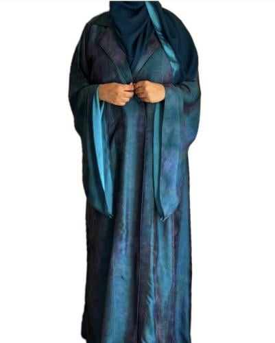 عباية فيروزي حرير