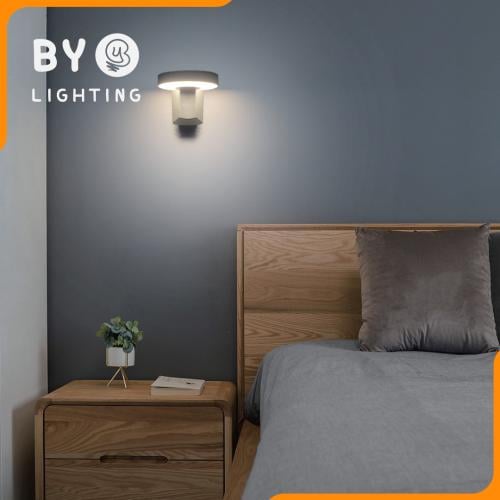 Outdoor wall garden lighting with modern design, gray, 9 watts, yellow lighting