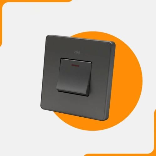 Dark gray piano 20A heater switch