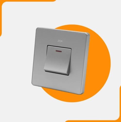 20A piano silver heater switch