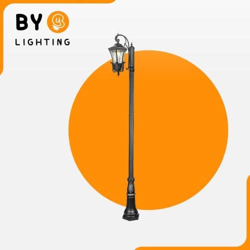 عمود خارجي مفرد اسود مصنوع من الالمنيوم 3 م مقاوم...