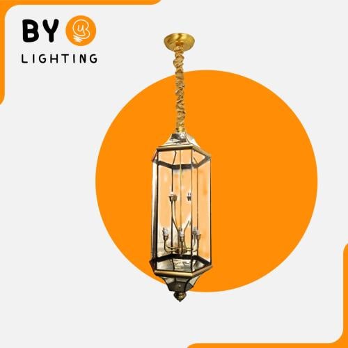 فانوس معلق خارجي مصنوع من النحاس مقاوم للصدأ والعو...