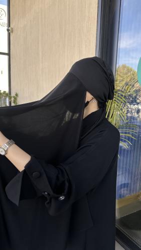 طرحة بندانة +نقاب مشبك