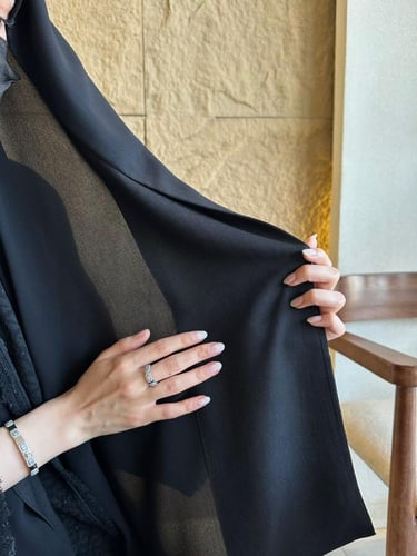 نقاب قطن مشبك+طرحة قطن ربع