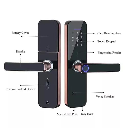 قفل باب ذكي واي فاي SL25 اسود