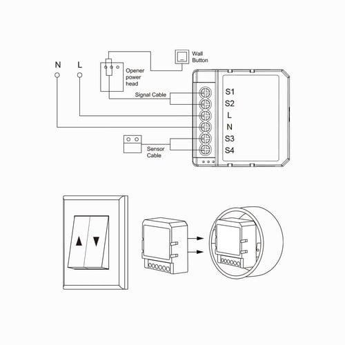 وحدة التحكم بباب القراج الذكية واي فاي