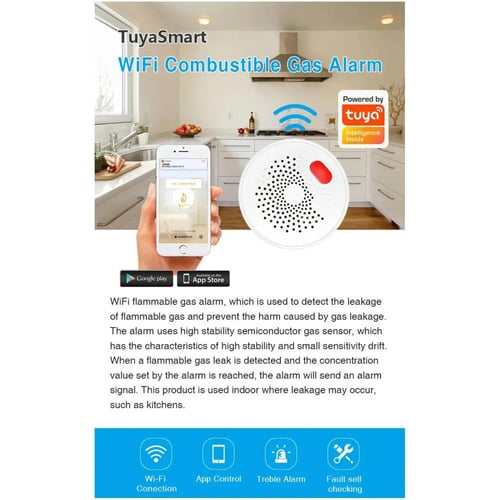 كاشف الغاز الجداري الذكي