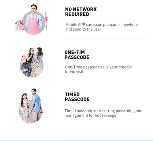 قفل المقبض الذكي K710 المقاوم للماء