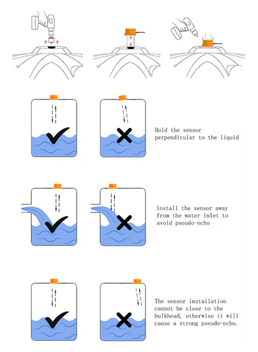 مستشعر مستوى المياه الذكي بالموجات مع بوابة