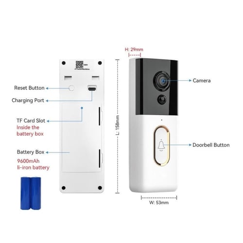 جرس الباب الذكي الأبيض