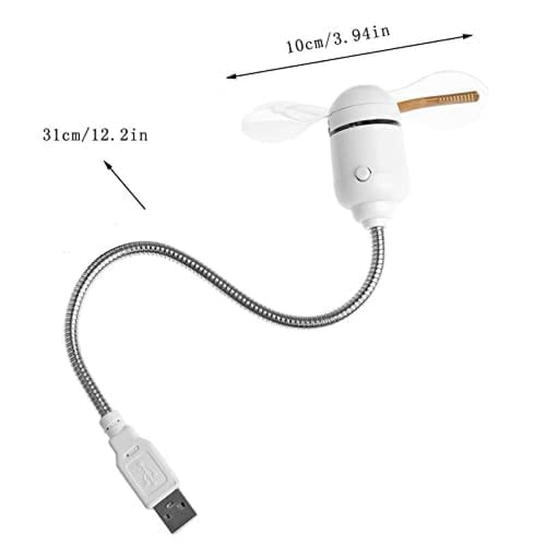 مروحة LED مرنة بتصميم أنيق تعمل عبر USB للمكاتب وا...