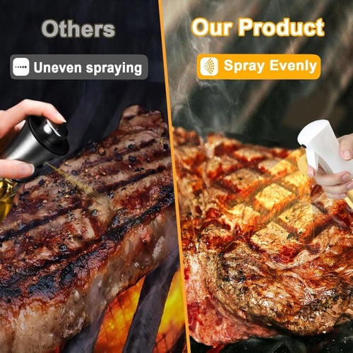 بخاخ زيت للطهي بسعة 220 مل لتوزيع الزيت والخل وعصي...
