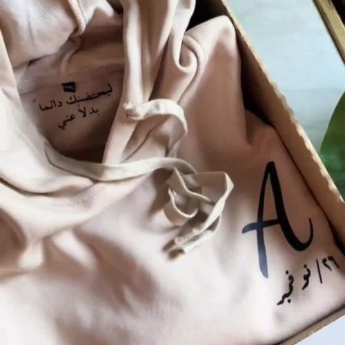 Personalized Oversized Hoodie with Letter - هودي ا...