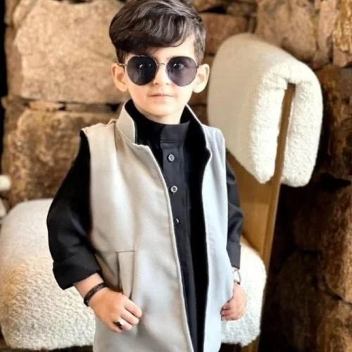 سديري اطفال رمادي مع اسود