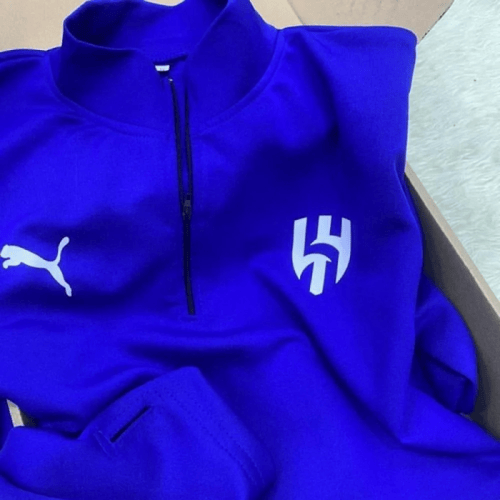 Al-Hilal Blue Sports Sweater Thumb Hole - سويتر ال...