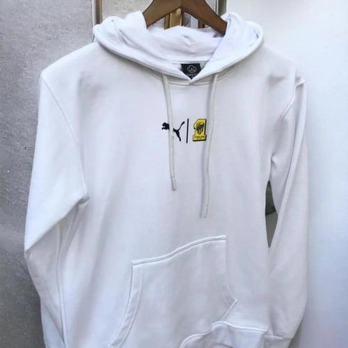 Al-Ittihad Oversize White Pullover Hoodie - بلوفر...