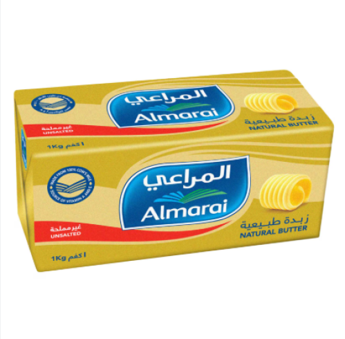 المراعي زبدة طبيعية غير مملحة 1 كيلو