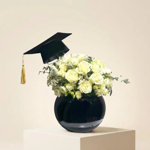 Our graduation cap vase