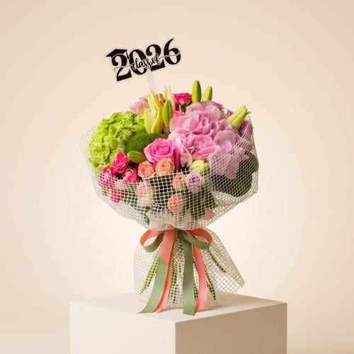 Emerald and Rose Bouquet