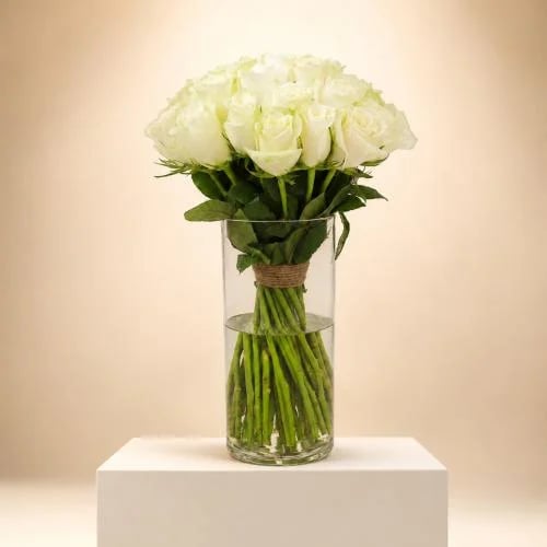 White purity vase