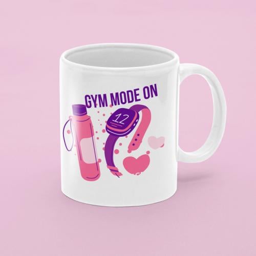كوب سيراميك "Gym Mode On" – إكسسوار مثالي لعشاق ال...