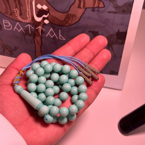 Belgian crystal rosary - sky blue