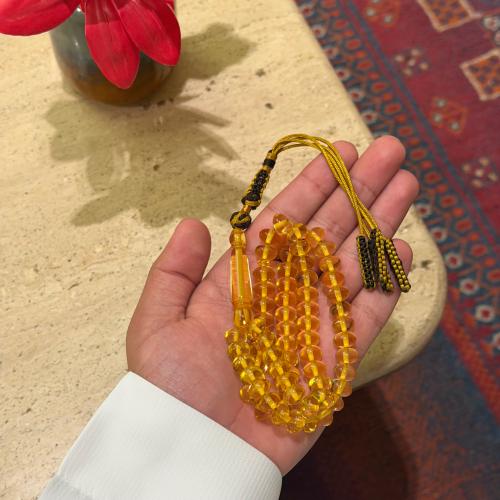 Belgian crystal rosary - hazel