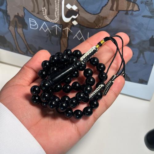 Black royal Belgian beaded rosary