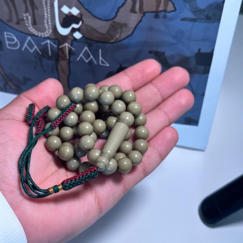 Light olive Belgian beaded rosary