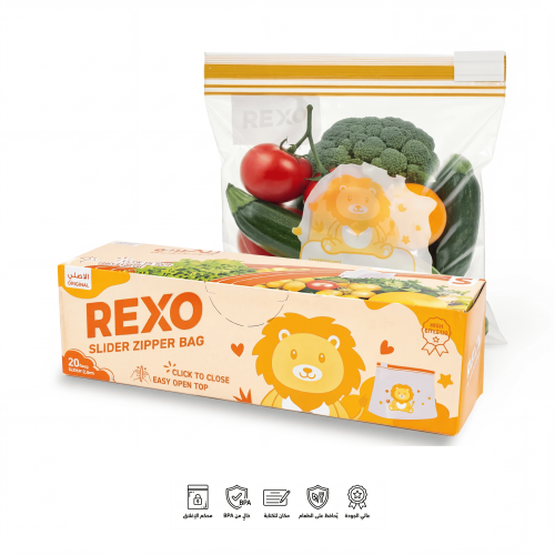 Food storage bags with zipper size Small