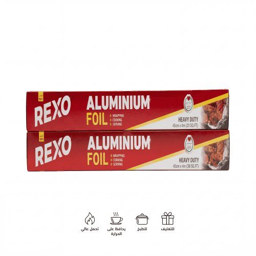 Aluminum foil roll for safe packaging and high quality 45cm × 3m, two pieces