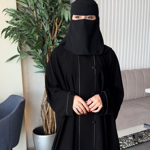 عبايه بشت قماش ملكي