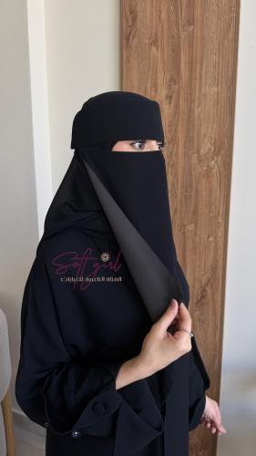 نقاب طويل اسلامي بطانة للبشرة