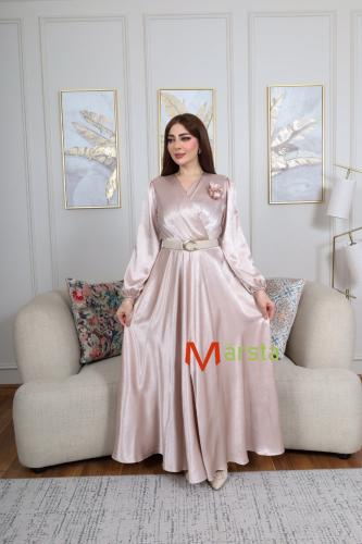 فستان تركي ساتان ساتر