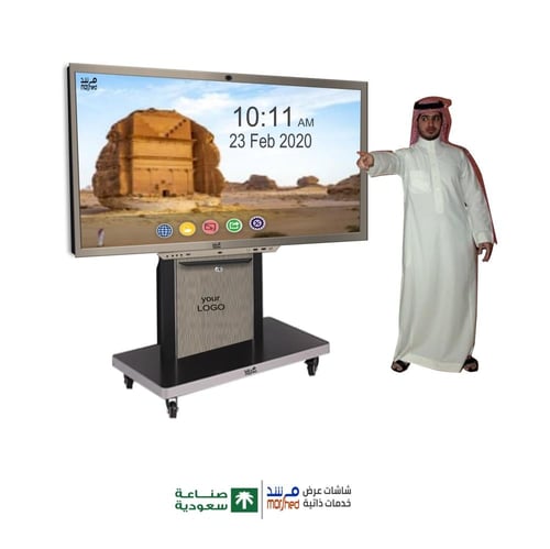 86 بوصة شاشة لوحية للتدريس والاجتماعات .