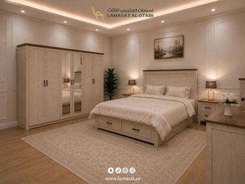 غرفة نوم متكاملة بتصميم فاخر