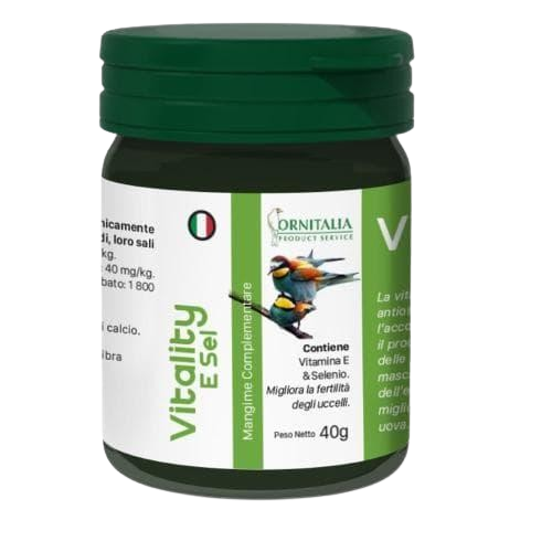فيتامين E مع سيلينيوم للطيور من أورناتاليا – 40 جر...