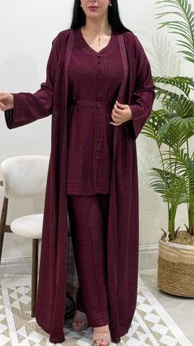 قفطان تريكو ثلاث قطع