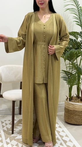 قفطان تريكو ثلاث قطع