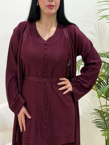 قفطان تريكو ثلاث قطع