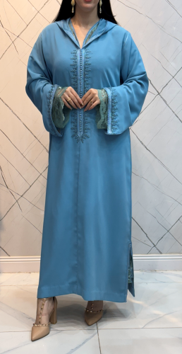 جلابية قطعتين طرز رباطي