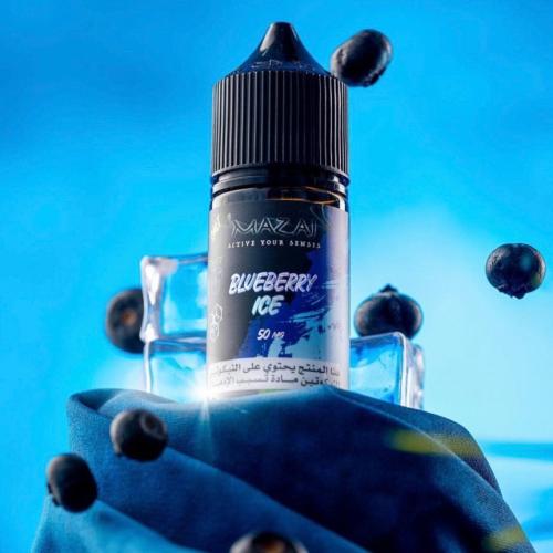 نكهة مزاج بلوبيري آيس سولت | MAZAJ Blueberry Ice S...