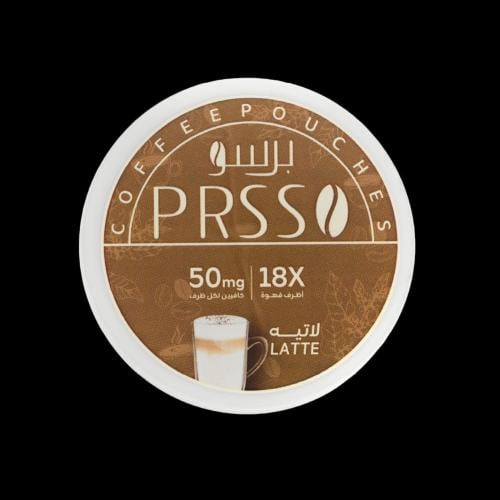 لاتيه برسو 18 ظرف 50 ملجم كافيين | PRSSO Latte