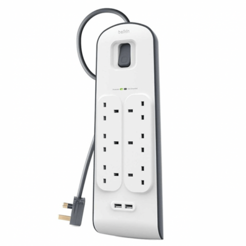 توصيلة ب6 منافذ طاقة ومنفذين يو اس بي bel;in