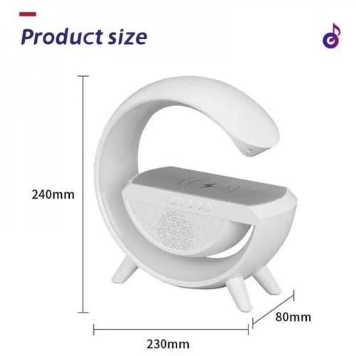 منصة شحن لا سلكي مع اضاءة LED وسبيكر