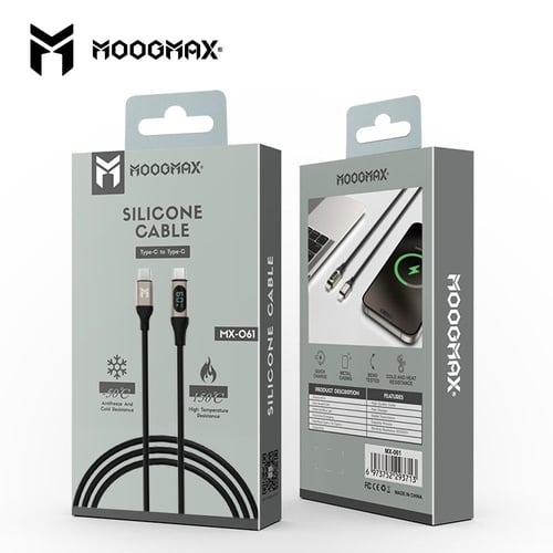 كيبل سيليكون بطرفي تايب سي MOOGMAX