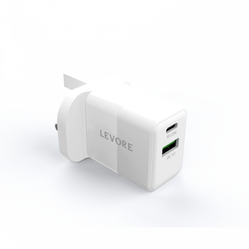 شاحن جداري 20 واط ابيض Levore