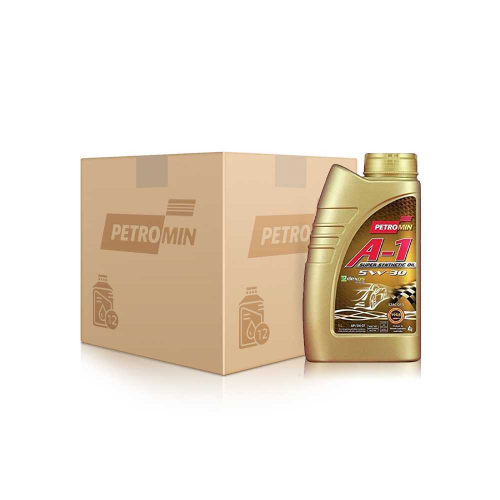 زيت محرك بترومين 5W30 A1 واحد لتر 12 علبة - Petrom...