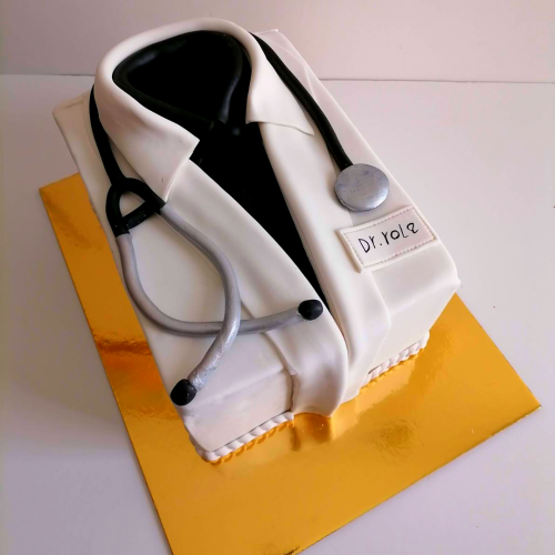 White Dr Cake